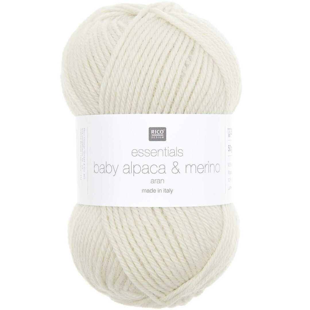 Essentials Baby Alpaca & Merino aran 50g 100m Creme